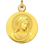 Manufacture mayaud m�daille vierge luminosa - plaqu� or