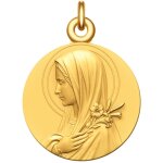 Manufacture mayaud m�daille vierge au lys plaqu� or