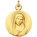 Manufacture mayaud m�daille vierge magnifique en plaqu� or