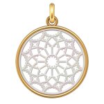 Manufacture mayaud pendentif rosace notre dame de chartres nord (or & nacre)