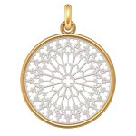 Manufacture mayaud pendentif rosace notre dame de paris (or & nacre) d'exception