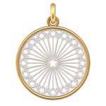 Manufacture mayaud pendentif rosace notre dame de strasbourg (or & nacre) d'exception