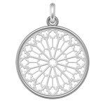 Manufacture mayaud rosace notre - dame de reims (argent & nacre) d'exception