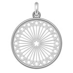 Manufacture mayaud rosace notre dame de strasbourg (argent & nacre) d'exception