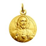 Martineau m�daille sacr� - coeur de j�sus plaqu� or