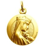 Martineau mdaille vierge  l'enfant couronne plaqu or