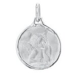 Mdaille ange augis (or blanc)