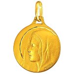 Mdaille augis vierge cisele