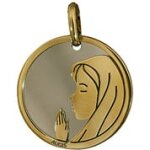 Mdaille augis vierge sur fond gris