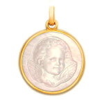 Médaille becker ange espiègle en nacre Médaille becker ange espiègle en nacre