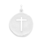 Mdaille becker croix 19mm or blanc