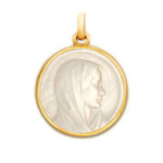 M�daille becker vierge de l'annonciation en nacre