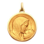 Mdaille becker vierge  l'enfant - le baiser