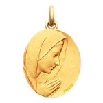 Mdaille becker vierge en prire