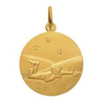Monnaie de paris - m�daille petit prince couch� dans l'herbe