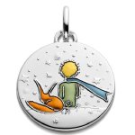 Monnaie de paris m�daille petit prince et le renard en couleur (argent)