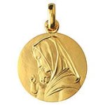 Monnaie de paris - mdaille vierge  l' enfant