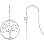 Orfva boucles d'oreilles arbre de vie coeur en argent