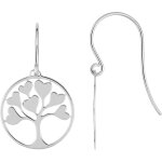 Orfva boucles d'oreilles arbre de vie en coeurs en argent
