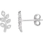 Orféva boucles d'oreilles branche d'olivier oxydes en argent Orféva boucles d'oreilles branche d'olivier oxydes en argent
