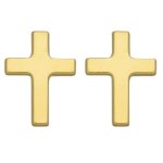 Orféva boucles d'oreilles croix en or jaune 9k Orféva boucles d'oreilles croix en or jaune 9k