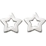 Orfva boucles d'oreilles etoile ajoure en argent