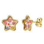 Orfva boucles d'oreilles etoile nacre couleur en or jaune