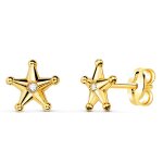 Orfva boucles d'oreilles etoile oxyde (or jaune)