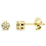 Orféva boucles d'oreilles puce 7 diamants (or jaune 9k) Orféva boucles d'oreilles puce 7 diamants (or jaune 9k)