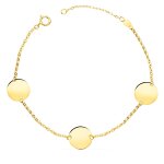 Orfva bracelet 3 mdailles - or jaune