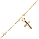 Orf�va bracelet chaine boule avec croix (or jaune)