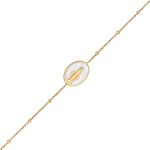 Orf�va bracelet m�daille vierge miraculeuse blanche (or jaune)
