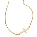 Orféva collier croix couchée or jaune 9k Orféva collier croix couchée or jaune 9k