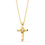 Orfva collier croix et diamant or jaune