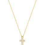Orfva collier croix oxydes or jaune 9k