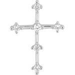Orf�va croix 6 diamants or blanc