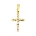 Orfva croix assortie de 17 brillants