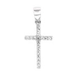 Orf�va croix assortie de 17 brillants