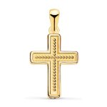 Orfva croix avec boules en or jaune