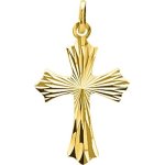 Orf�va ma croix brillante or jaune