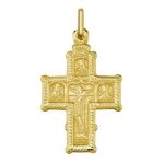 Orf�va croix byzantine or jaune 9k