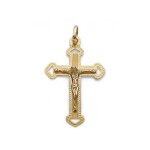 Orfva croix et christ bords cisels or jaune