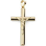 Orf�va croix christ brillante or jaune 9k