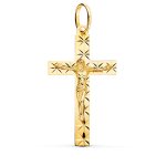 Orfva croix christ cisele etoile or jaune