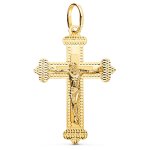 Orfva croix christ facette en or jaune