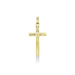 Orféva croix facettée or jaune Orféva croix facettée or jaune