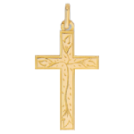 Orféva croix fleurie or jaune Orféva croix fleurie or jaune