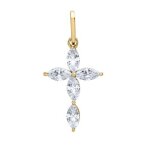 Orf�va croix oxydes marquises en or jaune