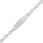 Orfva gourmette bapteme grain de caf argent massif