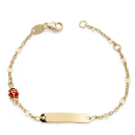 Orfva gourmette bb coccinelle or jaune